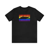 Tennessee Pride Flag Tee: Rainbow LGBTQ+ State Silhouette Distressed Shirt