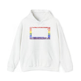 South Dakota Pride Flag Hoodie: Rainbow LGBTQ+ State Silhouette Distressed Hooded Sweatshirt