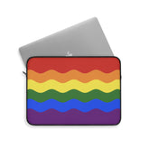 Pride Flag Laptop Sleeve: Ripple Print Protective Case