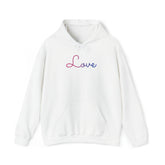 Bisexual Love Script Hoodie: Subtly Elegant Pride Sweatshirt