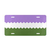 Genderqueer Flag Wavey Vanity License Plate: Sharp Design for Cars