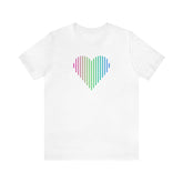 Polysexual Heart Lines T-Shirt: Pride Gradient Tee