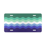 Gay Pride Flag Ripple Vanity License Plate: Wavey Design for Cars