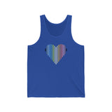 Queer Heart Lines Tank-Top: Pride Gradient Tank