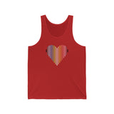 Queer Heart Lines Tank-Top: Pride Gradient Tank