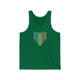 Queer Heart Lines Tank-Top: Pride Gradient Tank
