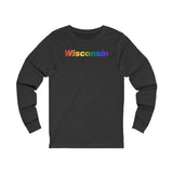 Wisconsin Long Sleeve Tee: Pride Gradient Design