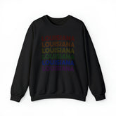 Louisiana LGBTQ+ Pride Flag, Faded Black Sweater