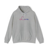Bisexual Love Script Hoodie: Subtly Elegant Pride Sweatshirt