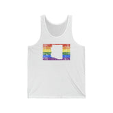 Arizona Pride Flag Tank: Rainbow LGBTQ+ State Silhouette Distressed Tank-Top