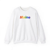 Maine Sweatshirt: Vibrant Pride Gradient Design