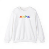 Maine Sweatshirt: Vibrant Pride Gradient Design