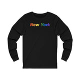 New York Long Sleeve Tee: Pride Gradient Design