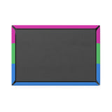 Polysexual Pride Flag Magnet: Ripple Rectangle Button for Fridge