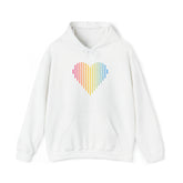 Pansexual Heart Lines Hoodie: Pride Gradient Sweater