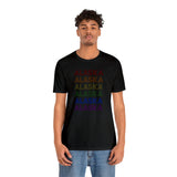Alaska LGBTQ+ Pride Flag, Faded Black T-Shirt
