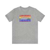 Tennessee Pride Flag Tee: Rainbow LGBTQ+ State Silhouette Distressed Shirt