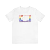 Washington Pride Flag Tee: Rainbow LGBTQ+ State Silhouette Distressed Shirt