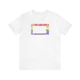 Pennsylvania Pride Flag Tee: Rainbow LGBTQ+ State Silhouette Distressed Shirt