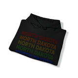 North Dakota LGBTQ+ Pride Flag, Faded Black Hoodie