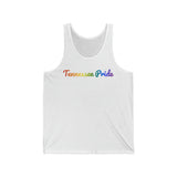 Tennessee Pride Tank Top: Flowing Cursive Design with LGBTQ+ Gradient