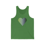 Nonbinary Heart Lines Tank-Top: Pride Gradient Tank