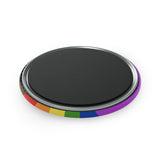 Philadelphia Pride Flag Magnet: Ripple Round Button for Fridge