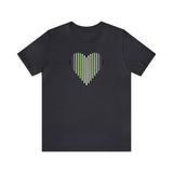Agender Heart Lines T-Shirt: Pride Gradient Tee