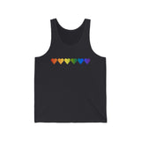 Pride Flag Hearts Tank-Top: Pride LGBTQ+ Gradient Design