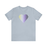Nonbinary Heart Lines T-Shirt: Pride Gradient Tee