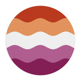 Lesbian Pride Flag Ripple Mousepad: Wavey Design for Desk