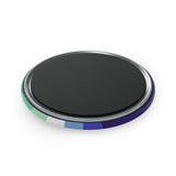Gay Pride Flag Magnet: Ripple Round Button for Fridge