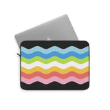 Queer Pride Flag Laptop Sleeve: Ripple Print Protective Case
