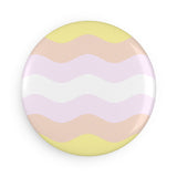 Pangender Pride Flag Magnet: Ripple Round Button for Fridge