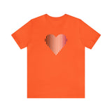 Asexual Heart Lines T-Shirt: Pride Gradient Tee