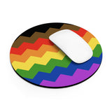 Philadelphia Pride Flag Wavey Mousepad: Sharp Design for Desk