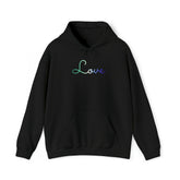 Gay Pride Love Script Hoodie: Subtly Elegant Pride Sweatshirt