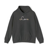 Pangender Love Script Hoodie: Subtly Elegant Pride Sweatshirt