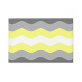 Demigender Pride Flag Magnet: Ripple Rectangle Button for Fridge