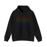 New Mexico LGBTQ+ Pride Flag, Faded Black Hoodie