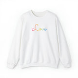 Pansexual Love Script Sweatshirt: Subtly Elegant Pride Sweater