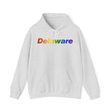 Delaware Hoodie: Vibrant Pride Gradient Design