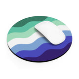 Gay Pride Flag Ripple Mousepad: Wavey Design for Desk