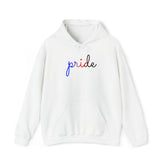 Polyamory Pride Hoodie: Flowing Cursive 'Pride' in Gradient Hues