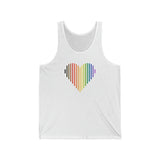 Philly Pride Flag Heart Lines Tank-Top: Pride Gradient Tank