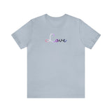 Genderfluid Love Script Tee: Subtly Elegant Pride T-Shirt