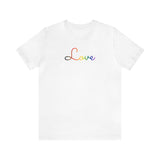 Philly Pride Love Script Tee: Subtly Elegant Pride T-Shirt