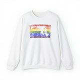 Maryland Pride Flag Sweater: Rainbow LGBTQ+ State Silhouette Distressed Sweatshirt