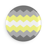 Demigender Pride Flag Magnet: Wavey Round Button for Fridge