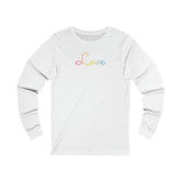 Pansexual Love Script Long Sleeve T-Shirt: Subtly Elegant Pride Tee